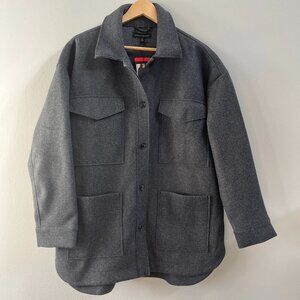 Banana Republic Shirt Jacket Grey Women's Oversized Comfy NEW Size M